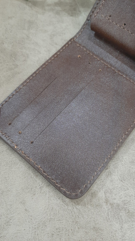 کیف پول جیبی سه لت چرم دست دوز