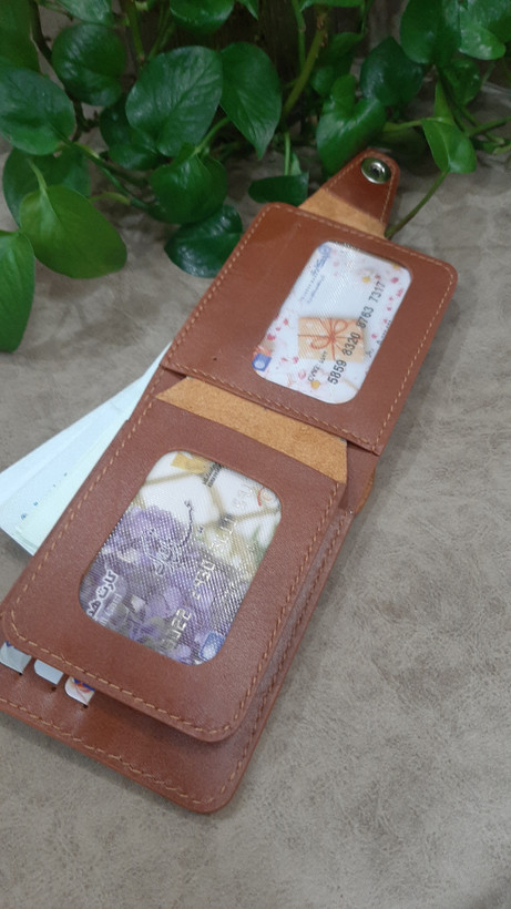 کیف پول جیبی سه لت چرم دست دوز